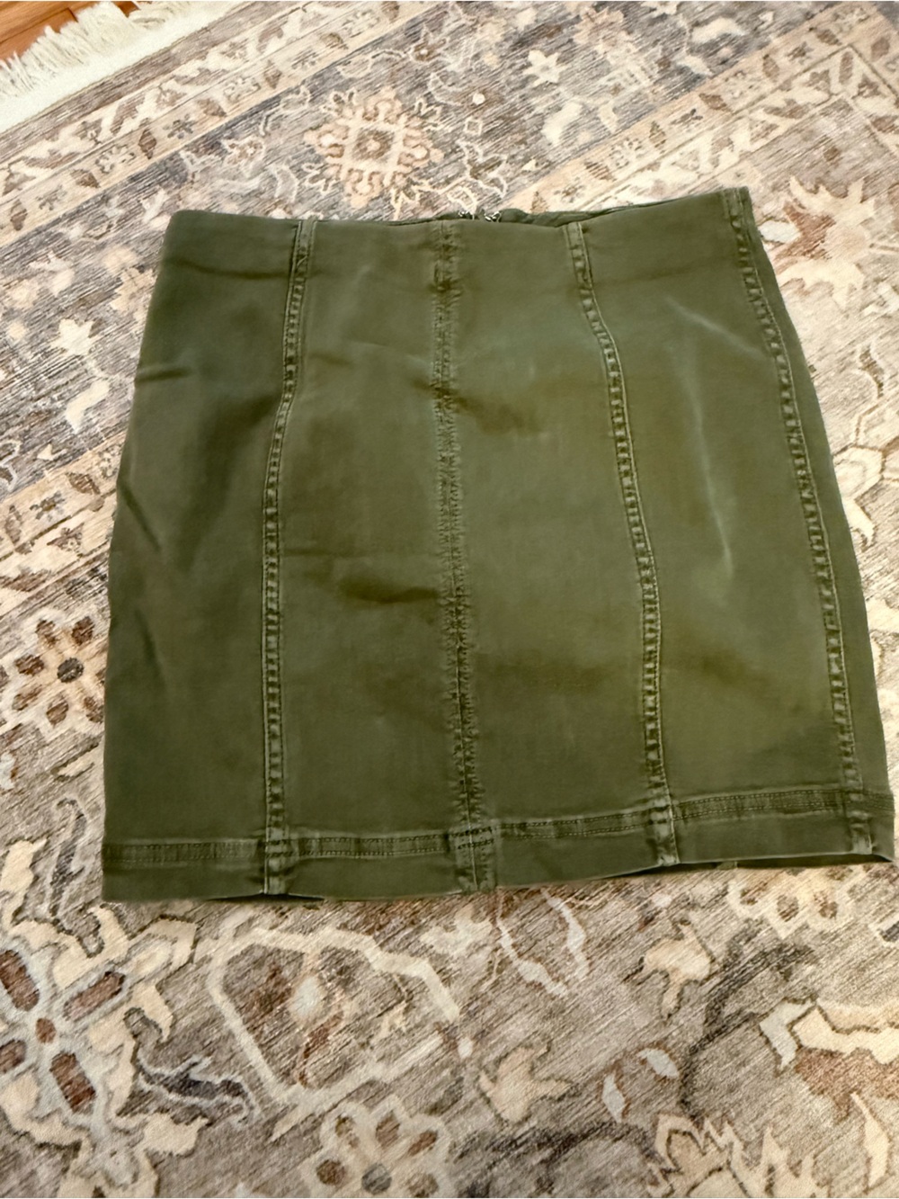 Free People Olive Green Panel Mini Skirt